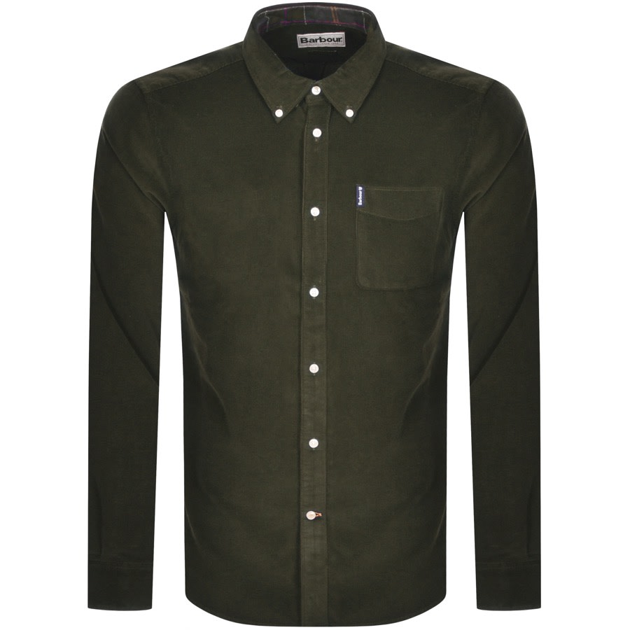 Alternative Image for ProductBarbour Long Sleeved Corduroy Shirt Green1